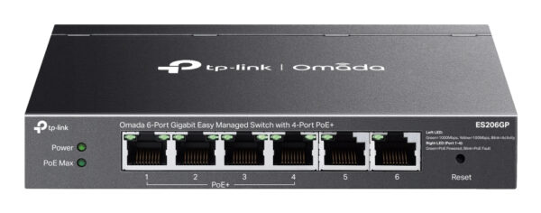 Omada ES206GP switch Gestionado Gigabit Ethernet (10/100/1000) Energía sobre Ethernet (PoE) Negro