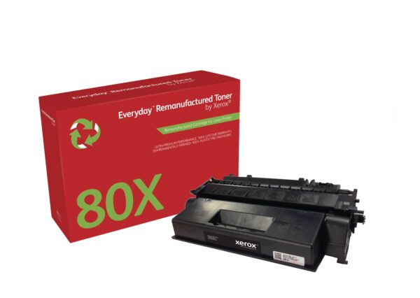 Remanufacturado Everyday Tóner Everyday Mono remanufacturado de Xerox es compatible con HP 80X (CF280X), Capacidad alta