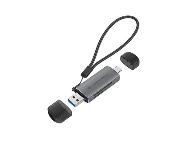 BIAN05G lector de tarjeta USB 3.2 Gen 1 (3.1 Gen 1) Type-A/Type-C Gris