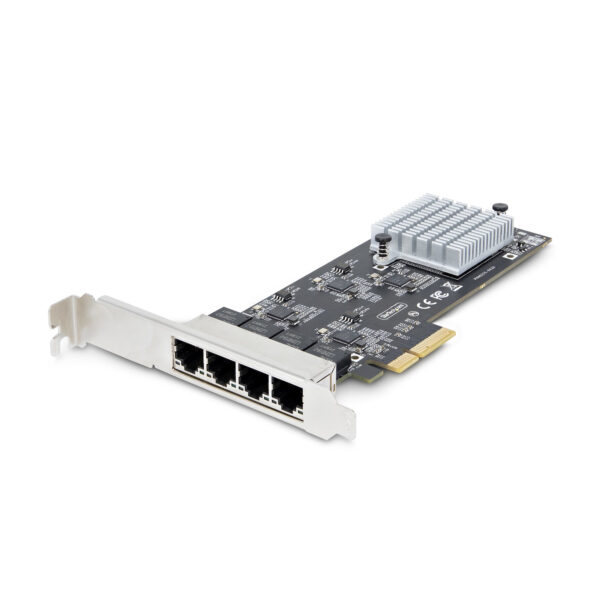 Tarjeta PCI Express de Red Ethernet 4 Puertos NBASE-T 2,5G - NIC I225-V - Tarjeta de Red de 4 Puertos para Ordenador de Sobremesa - Tarjeta PCIe de Red LAN