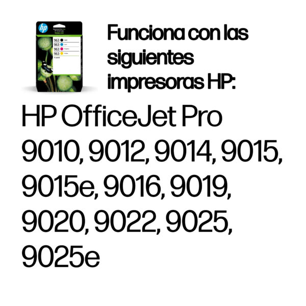 Paquete de 4 cartuchos de tinta Original 963 negro/cian/magenta/amarillo