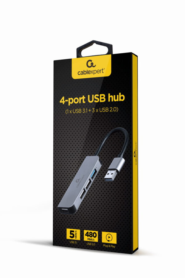 UHB-U3P1U2P3-01 base para portátil y replicador de puertos Alámbrico USB 3.2 Gen 1 (3.1 Gen 1) Type-C Plata