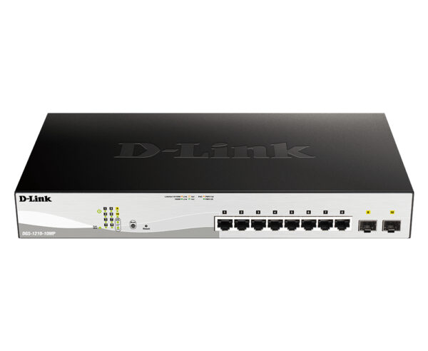 DGS-1210-10MP Gestionado L2 Gigabit Ethernet (10/100/1000) Energía sobre Ethernet (PoE) Negro, Gris