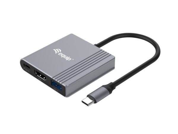 Adaptador 3 en 1 USB-C a HDMI / USB-A / USB PD, 4K/60Hz, 100W USB PD