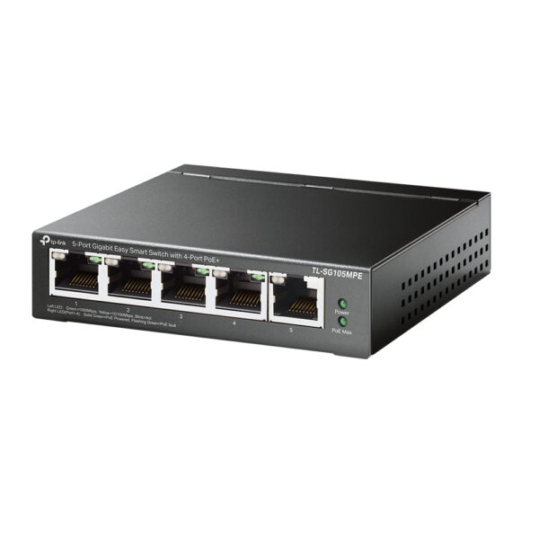 TL-SG105MPE switch L2 Gigabit Ethernet (10/100/1000) Energía sobre Ethernet (PoE) Negro