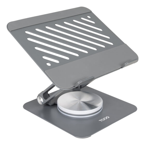 Soporte Elevador con rotación 360° y ajustable, para dispositivos de hasta 13, Color Gris Oscuro