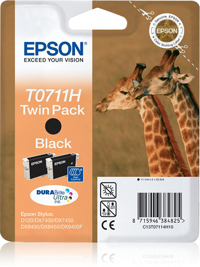 Giraffe Doble cartucho T0711H (etiqueta RF)