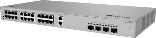 HUAWEI DATA COMMUNICATION,S220S 26PN4JX,S220S 26PN4JX,S220S 26PN4JX 24 10 100 1000BASE T PORTS 22 POE , 2 10 100 1000 2.5GBASE T COMBO POE , 2 10GE SFP PORTS, 400 W POE, BUILT IN AC POWER