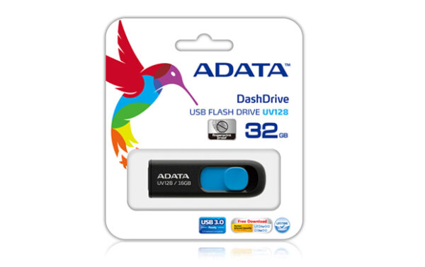 DashDrive UV128 128GB unidad flash USB USB tipo A 3.2 Gen 1 (3.1 Gen 1) Negro, Azul