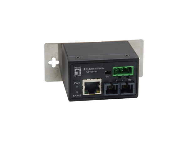 IEC-4002 convertidor de medio 100 Mbit/s Multimodo Negro