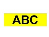 Gloss Laminated Labelling Tape - 9mm, Black on Yellow cinta para impresora de etiquetas TZ