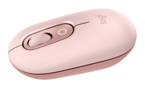 POP Mouse, ratón inalámbrico Bluetooth compacto y portátil con botones programables y clics discretos, tecnología Easy-Switch para alternar hasta 3 dispositivos, portátil, tablet, PC: Rosa