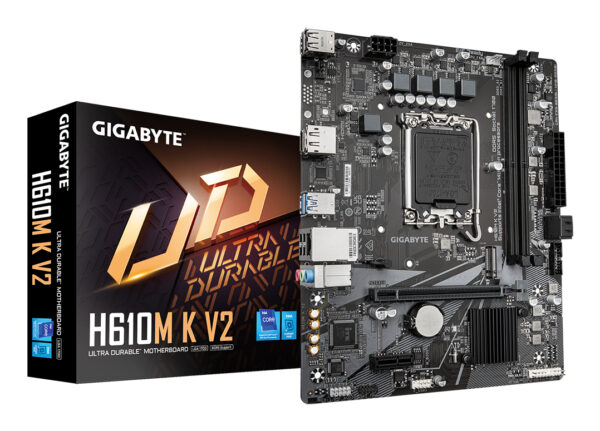H610M K V2 Placa base - Procesadores Intel Core 14ª generación, hasta 5600 MHz DDR5, 1xPCIe 3.0 M.2, LAN 1GbE, USB 3.2 Gen 1