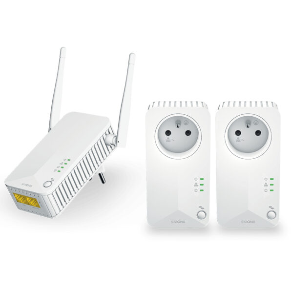 Powerline WiFi 600 Triple Pack V2 600 Mbit/s Ethernet Blanco 3 pieza(s)