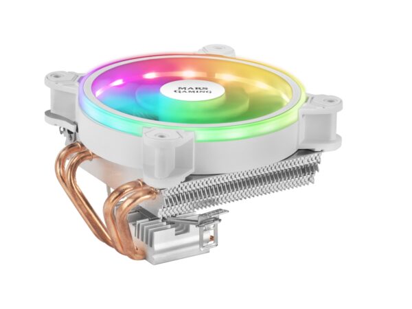 MCPU220W, Disipador CPU Blanco, TDP 140W, Dual ARGB, Silencioso PWM