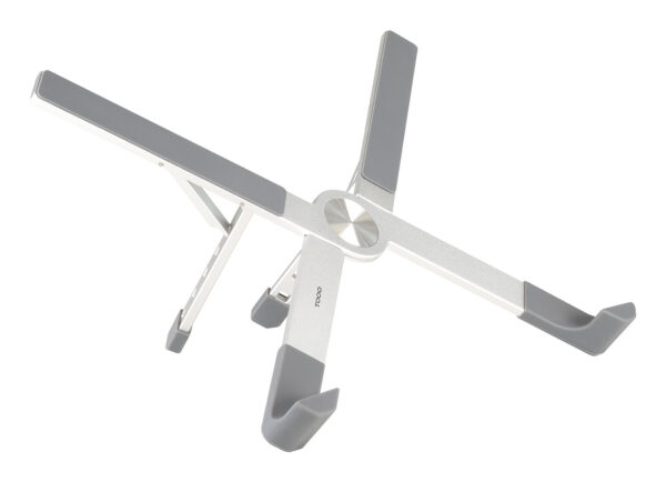 Soporte elevador plegable de aluminio para portátiles, Plata