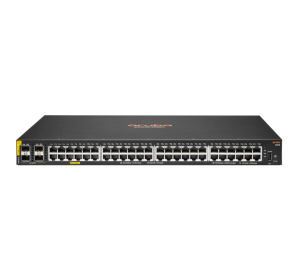 Aruba Networking CX 6000 48G Class4 PoE 4SFP 370W Gestionado L3 Gigabit Ethernet (10/100/1000) Energía sobre Ethernet (PoE) 1U