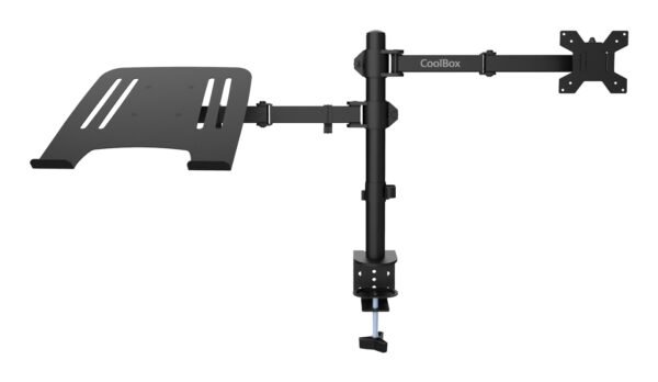 Soporte de dos brazos para monitor y portátil MP01