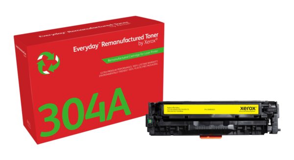 Everyday Tóner Everyday Amarillo remanufacturado de Xerox es compatible con HP 304A (CC532A), Capacidad estándar
