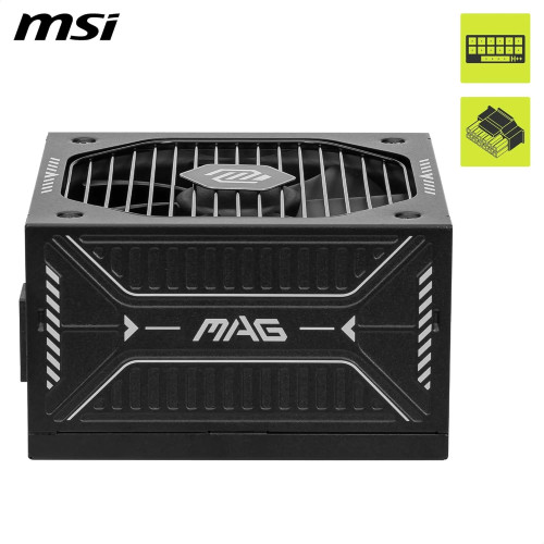 FUENTE ALIMENTACION MSI MAG A750GLS PCIE5,PSU,750W,80 PLUS GOLD,MODULAR,120MM,ACTIVE PFC,PCI-E 5.0 (16 PIN)X1,PCI-E (6+2 PIN)X4,SATA (15 PIN)X5
