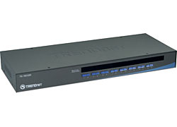 16-Port USB/PS/2 Rack Mount KVM Switch interruptor KVM Montaje en rack Negro
