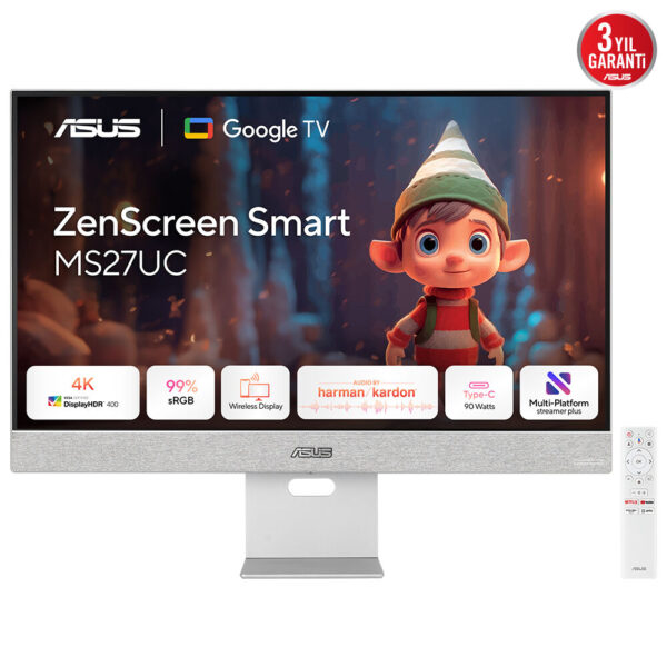 ZenScreen Smart Monitor MS27UC pantalla para PC 68,6 cm (27") 3840 x 2160 Pixeles 4K Ultra HD LCD Gris