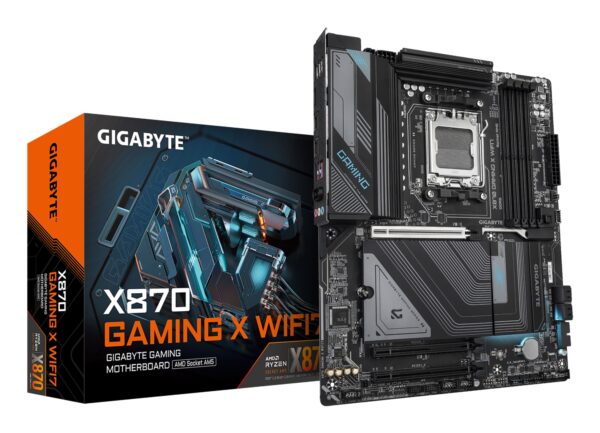 X870 GAMING X WIFI7 Placa Base - Compatible con CPUs AMD Ryzen 9000, 16+2+2 fases VRM, hasta 8000MHz DDR5 (OC), 1xPCIe 5.0 + 2xPCIe 4.0, Wi-Fi 7, LAN 2.5GbE, USB 4