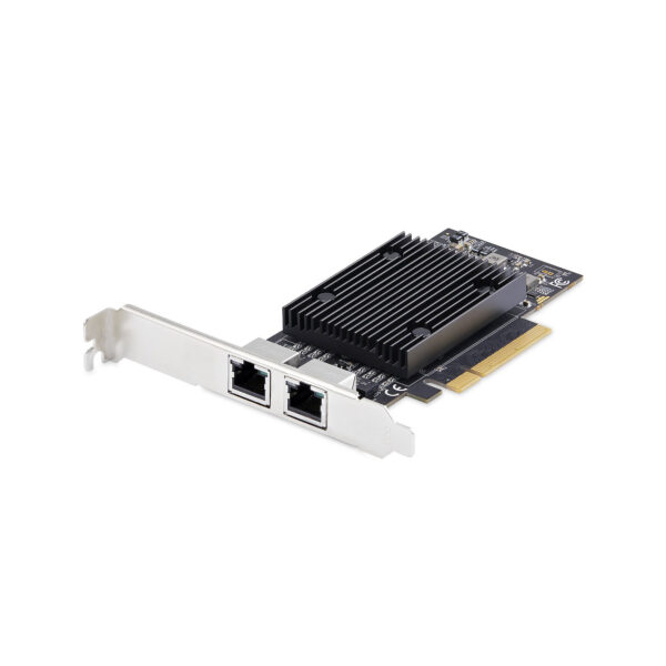 Tarjeta de Red Ethernet PCIe de 2 Puertos RJ45 de 10Gb - Adaptador de Red Ethernet de RJ45 Doble 10GBase-T - Tarjeta NIV - Chipset Broadcom BCM57416 - Windows y Linux - TAA