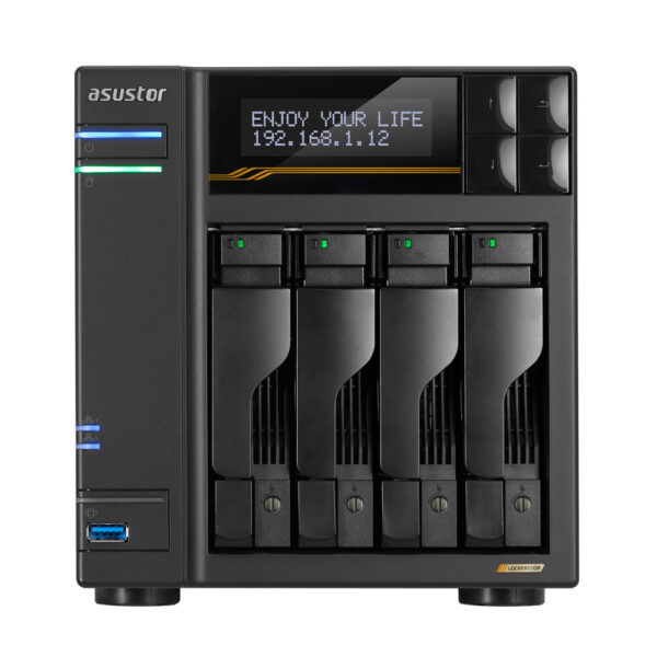 LOCKERSTOR 4 Gen3 NAS Escritorio AMD Ryzen V3C14 16 GB DDR5 ADM Negro