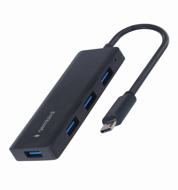 UHB-CM-U3P4-02 base para portátil y replicador de puertos Alámbrico USB 3.2 Gen 1 (3.1 Gen 1) Type-C Negro