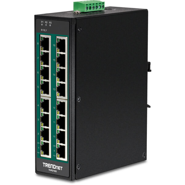 TI-PG160 switch No administrado Gigabit Ethernet (10/100/1000) Energía sobre Ethernet (PoE) Negro