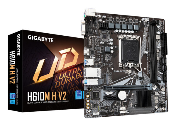 H610M H V2 Placa base - Compatible con procesadores Intel Core 14th CPUs, 4+1+1 Hybrid Digital VRM, up to 5600MHz DDR5, 1xPCIe 3.0 M.2, GbE LAN, USB 3.2 Gen 1