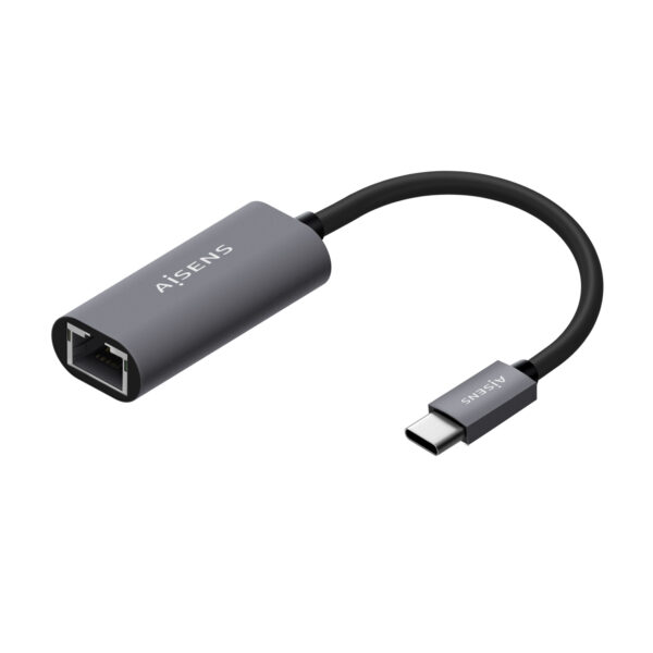 Conversor USB3.1 Gen1 USB-C A Ethernet Gigabit 10/100/1000 Mbps, Gris, 15cm