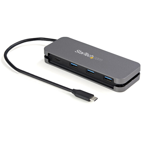 Hub USB C de 4 Puertos - 3 USB-A 1 USB-C - Ladrón USB 3.0 Tipo C (USB 3.2 Gen 1) - Alimentado por el Bus - Hub Adaptador Portátil USBC to USBA - Cable de 28,5cm y Gestión de Cableado