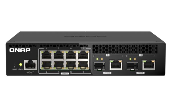 QSW-M2108R-2C switch Gestionado L2 2.5G Ethernet (100/1000/2500) Energía sobre Ethernet (PoE) Negro
