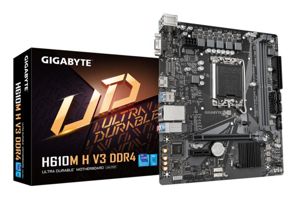 H610M H V3 DDR4 Placa base - Compatible con procesadores Intel Core 14th CPUs, 4+1+1 Hybrid Phases Digital VRM, up to 3200MHz DDR4, 1xPCIe 3.0 M.2, GbE LAN, USB 3.2 Gen 1
