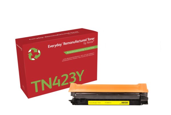 Remanufacturado Everyday Tóner Everyday Amarillo remanufacturado de Xerox es compatible con Brother TN423Y, Capacidad alta