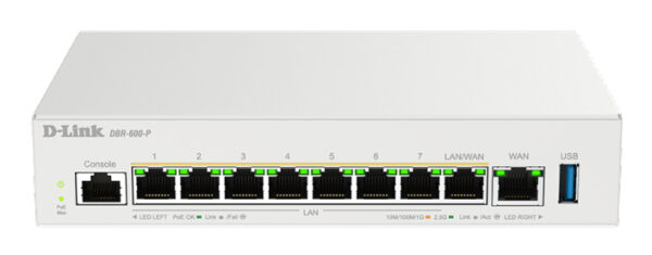 DBR-600-P/B router 2.5 Gigabit Ethernet Blanco