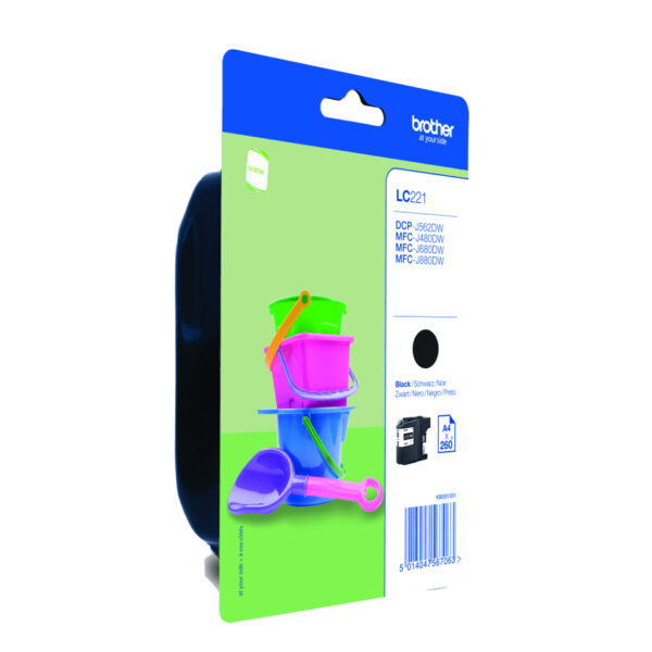 LC221BKBP cartucho de tinta 1 pieza(s) Original Rendimiento estándar Negro