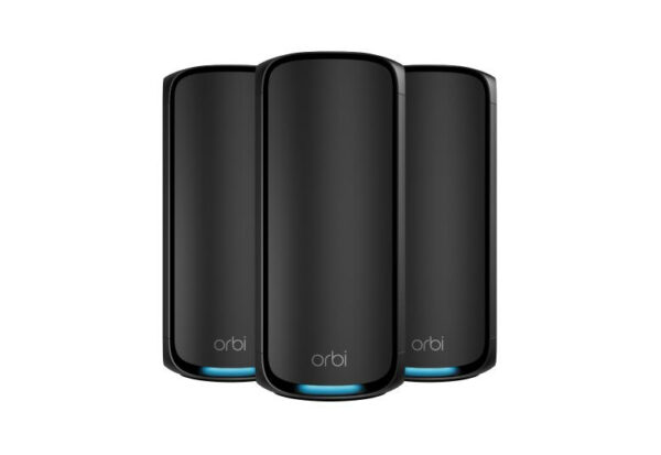 Orbi 970 Series Quad-Band WiFi 7, 3-Pack Quad-band (2.4 GHz / 5 GHz-1 / 5 GHz-2 / 6 GHz) Wi-Fi 6 (802.11ax) Negro Interno