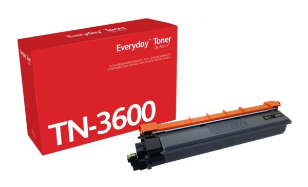 Everyday El tóner Everyday Negro de Xerox es compatible con Brother TN3600, Capacidad estándar