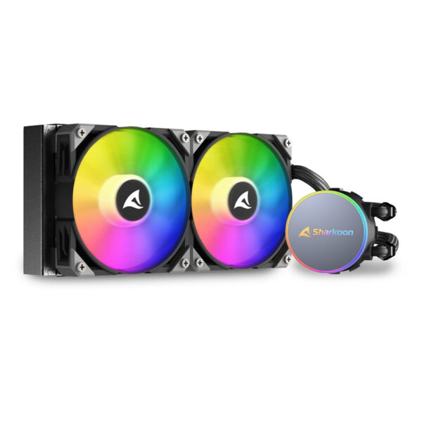 S70 rgb Carcasa del ordenador, Procesador Sistema de refrigeración líquida todo en uno 12 cm Negro 1 pieza(s)