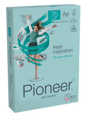 PAQUETE 500H PAPEL FRESH PREMIUM 75GR A4 PIONEER CIE 169 PIF0750040