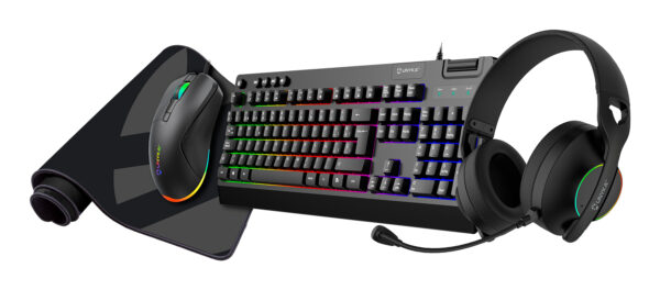 Pack Gaming NOVA 4 en 1 Teclado Español, Ratón, Cascos, Alfombrilla