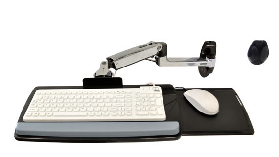LX Wall Mount Keyboard Arm Plata