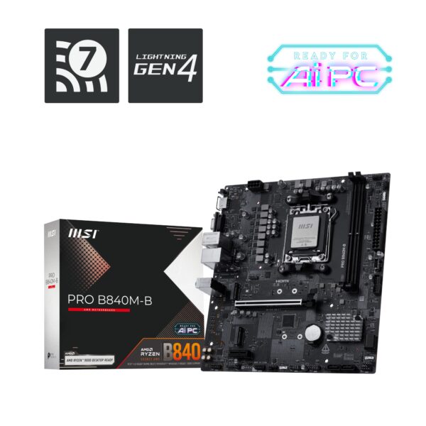 PRO B840M-B placa base AMD B840 Zócalo AM5 micro ATX