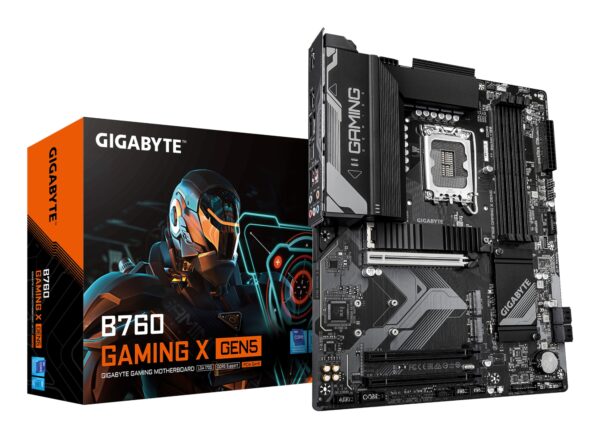 B760 GAMING X GEN5 Placa Base  Compatible con procesadores Intel Core 14ª generación, VRM de 8+1+1 fases, hasta 5600 MHz DDR5, 3 x M.2 PCIe 4.0, LAN 2.5 GbE, USB 3.2 Gen 2