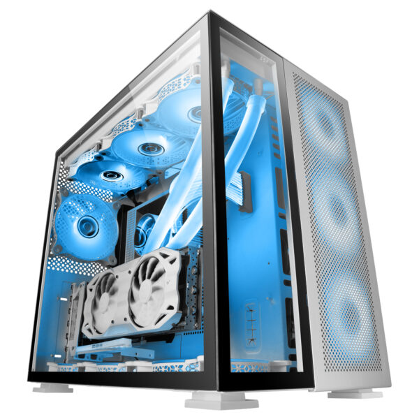 MC-Nova, Torre Gaming Custom XXL E-ATX Aluminio, Doble Ventana Completa Cristal Templado, Estructura Modular Doble Cámara, USB-C