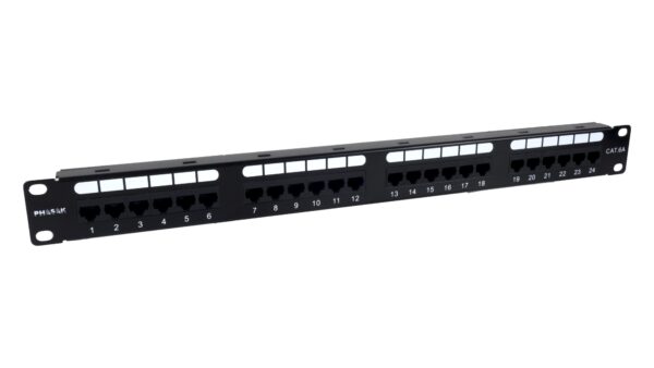 Patch panel 19" 24P Cat.6 UTP RJ45 DUAL 1U + Organizador - PU 2424