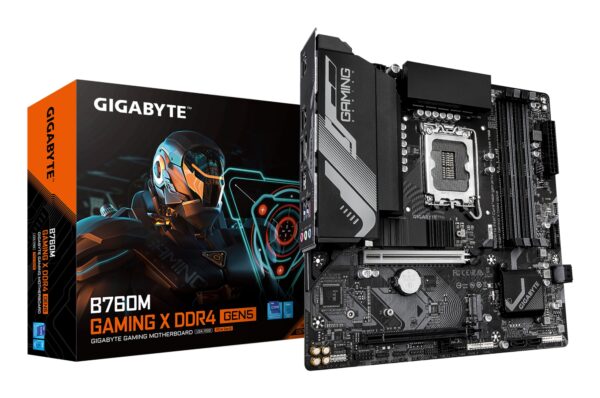 B760M GAMING X DDR4 GEN5 Placa Base  Compatible con procesadores Intel Core 14ª generación, VRM de 8+1+1 fases, hasta 3200 MHz DDR4, 2 x M.2 PCIe 4.0, LAN 2.5 GbE, USB 3.2 Gen 1